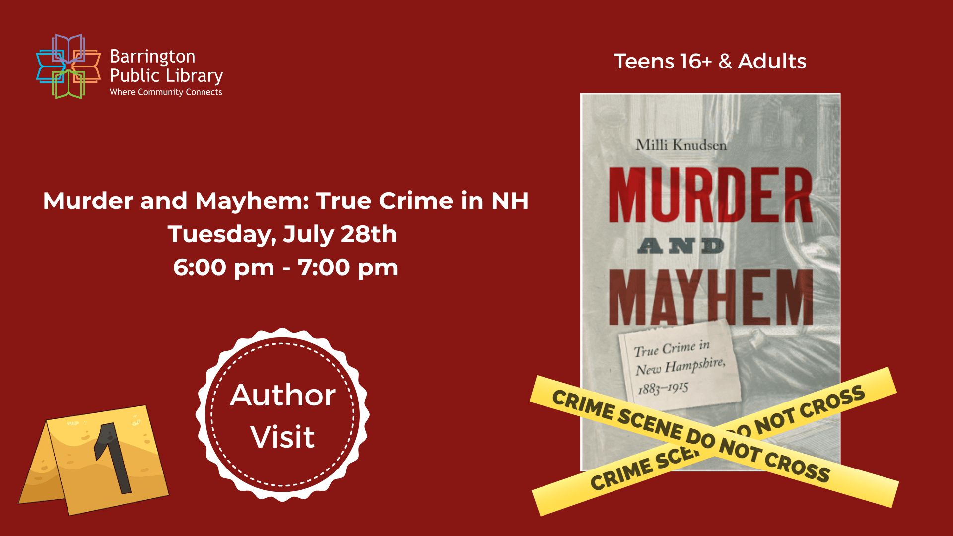 author visit murder and mayhem true crime in nh tuesday, july 28600—700 pm (presentation)