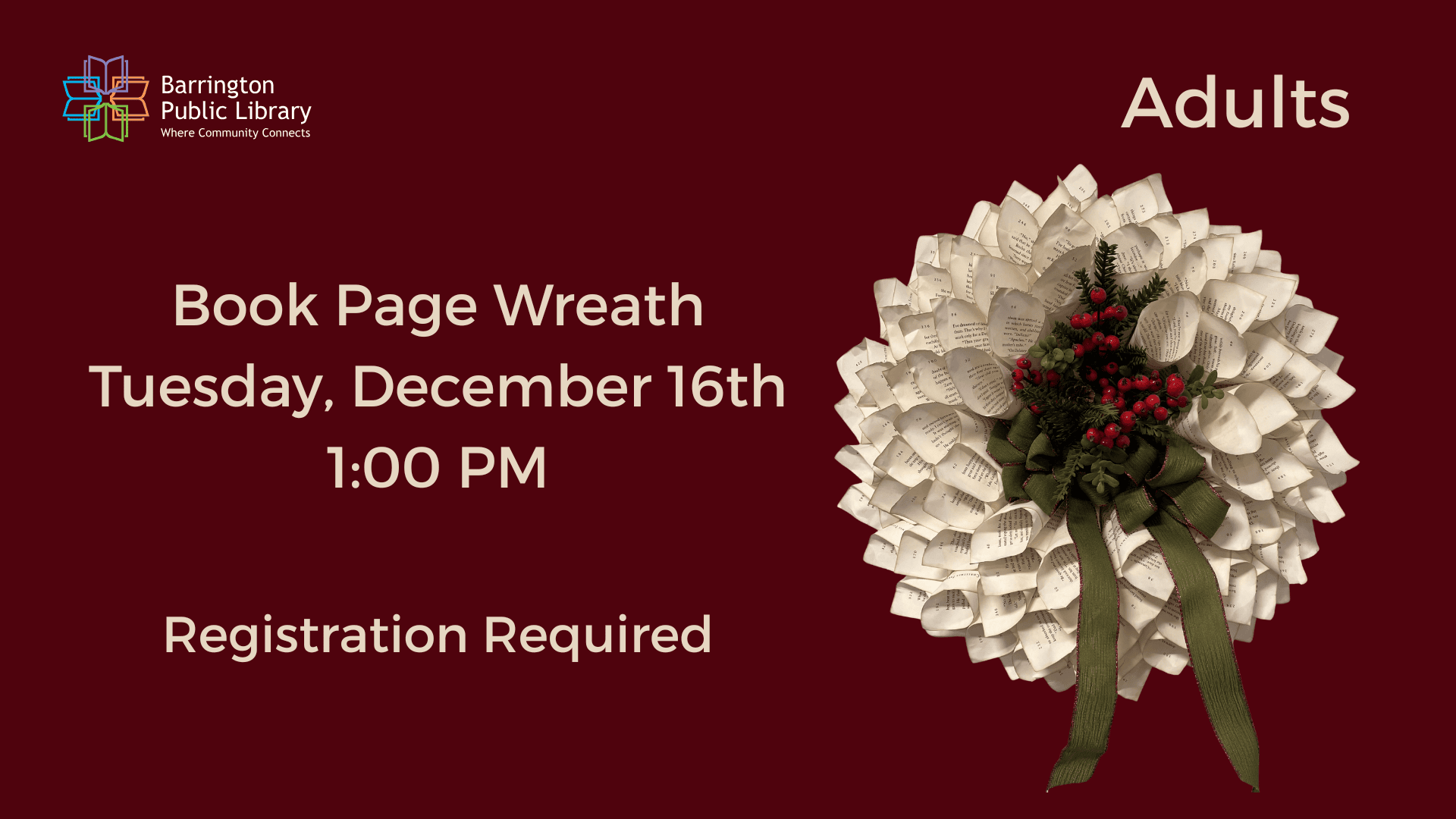 book page wreath (presentation)