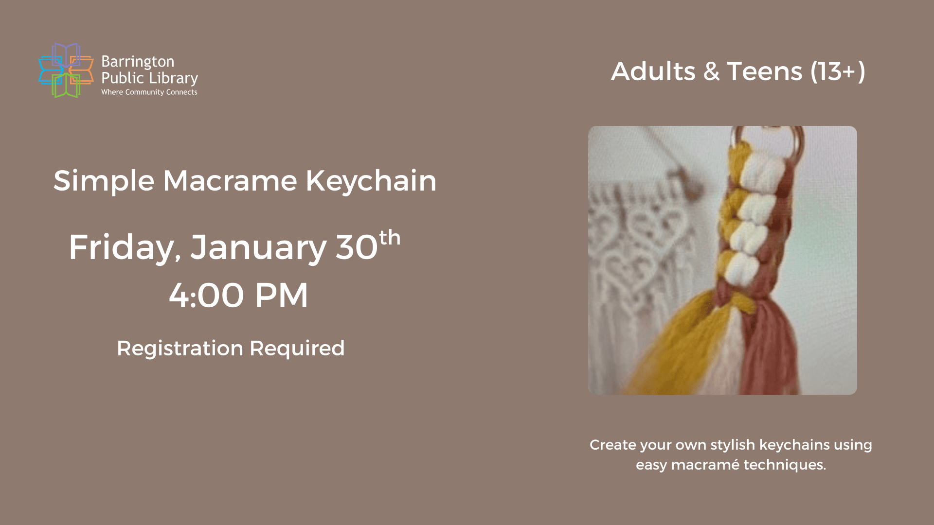 simple macrame keychain (presentation)