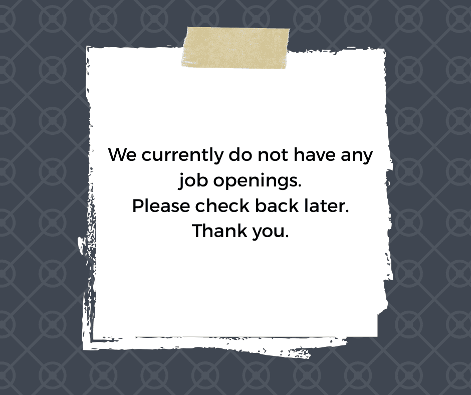 we are not hiring at the moment please check back later